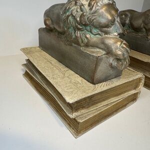 Vintage Lion Bookends